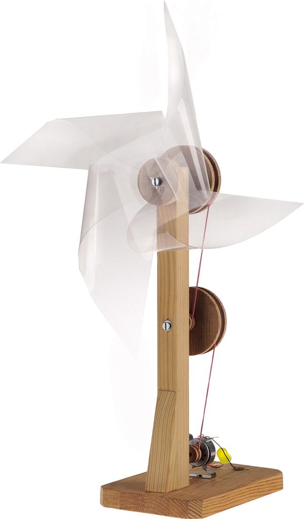 matches21 Windgenerator Bausatz f. Kinder Werkset Bastelset ab 11 Jahren