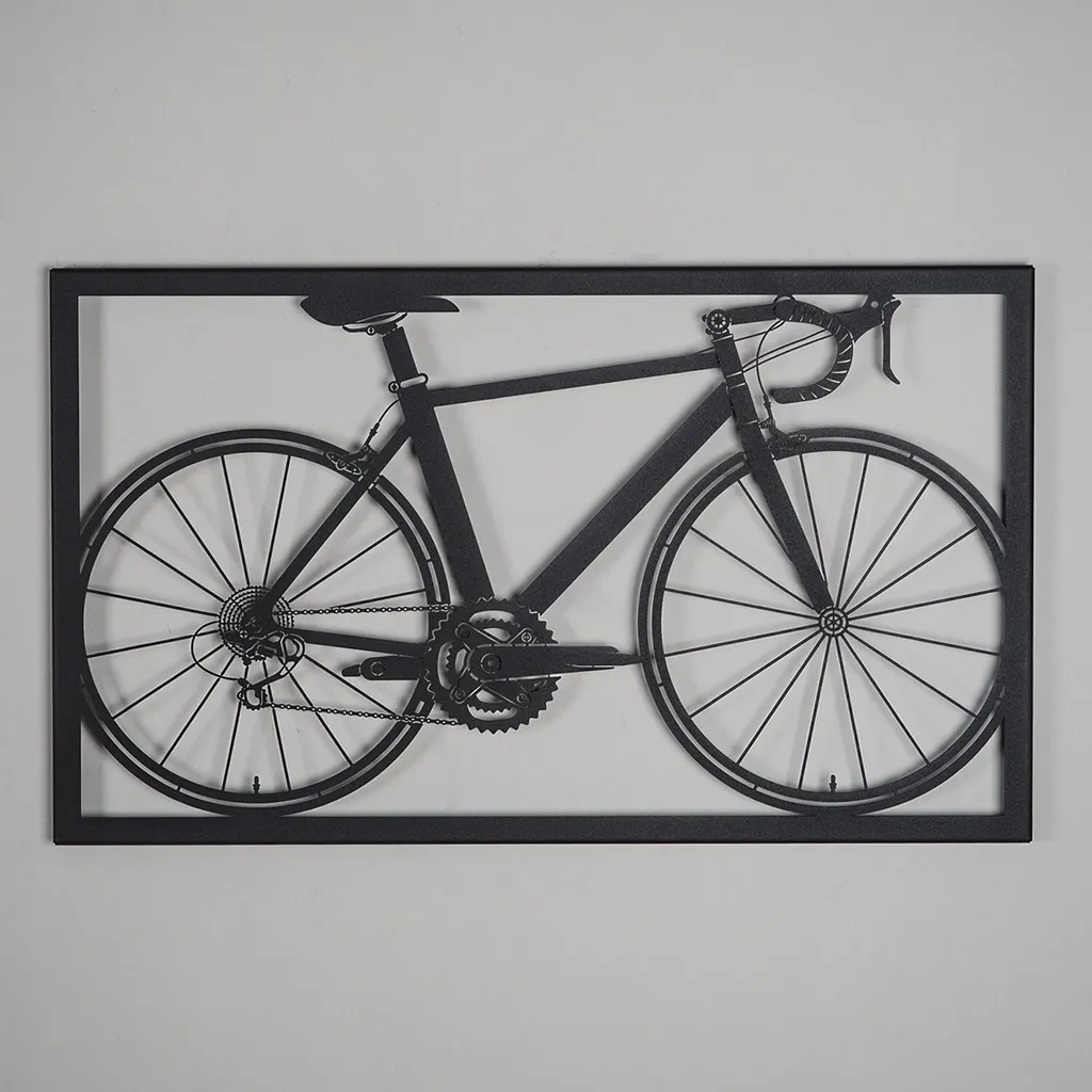 Tableau en Acier Noir Wallity Etta 70x41cm - Décoration Murale Robuste