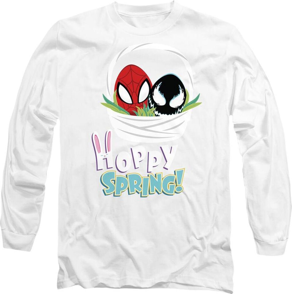 Spider-Man - "Hoppy Spring" T-Shirt für Herren/Damen Uni TV14333 (S) (Weiß)