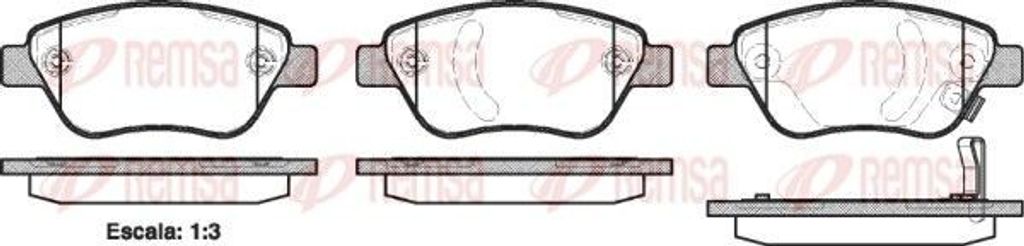 REMSA Bremsbeläge Satz Vorne Bremsklötze für OPEL Corsa D Schrägheck (S07) 0858.31