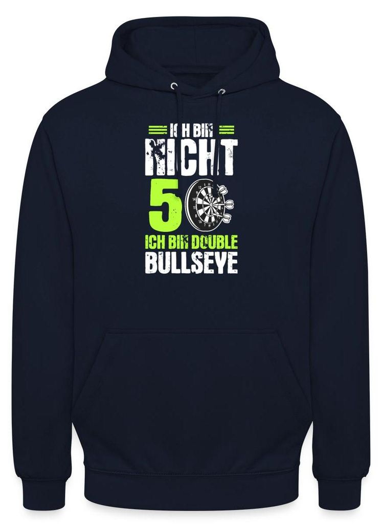 Spreadshirt 50. Geburtstag | Nicht 50 Double Bullseys Uni Hoodie, XL, Navy