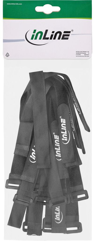 InLine Klettschlaufen Set, 5 Stk. 20x300m + 5 Stk. Produktbild 