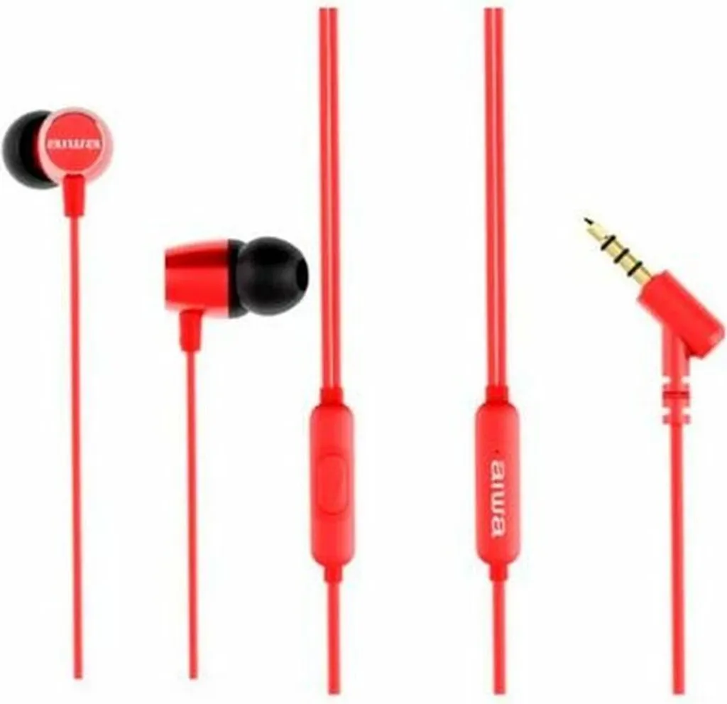 Cuffie Rosse Aiwa ESTM-30RD: Stile Street e Audio Top con Microfono