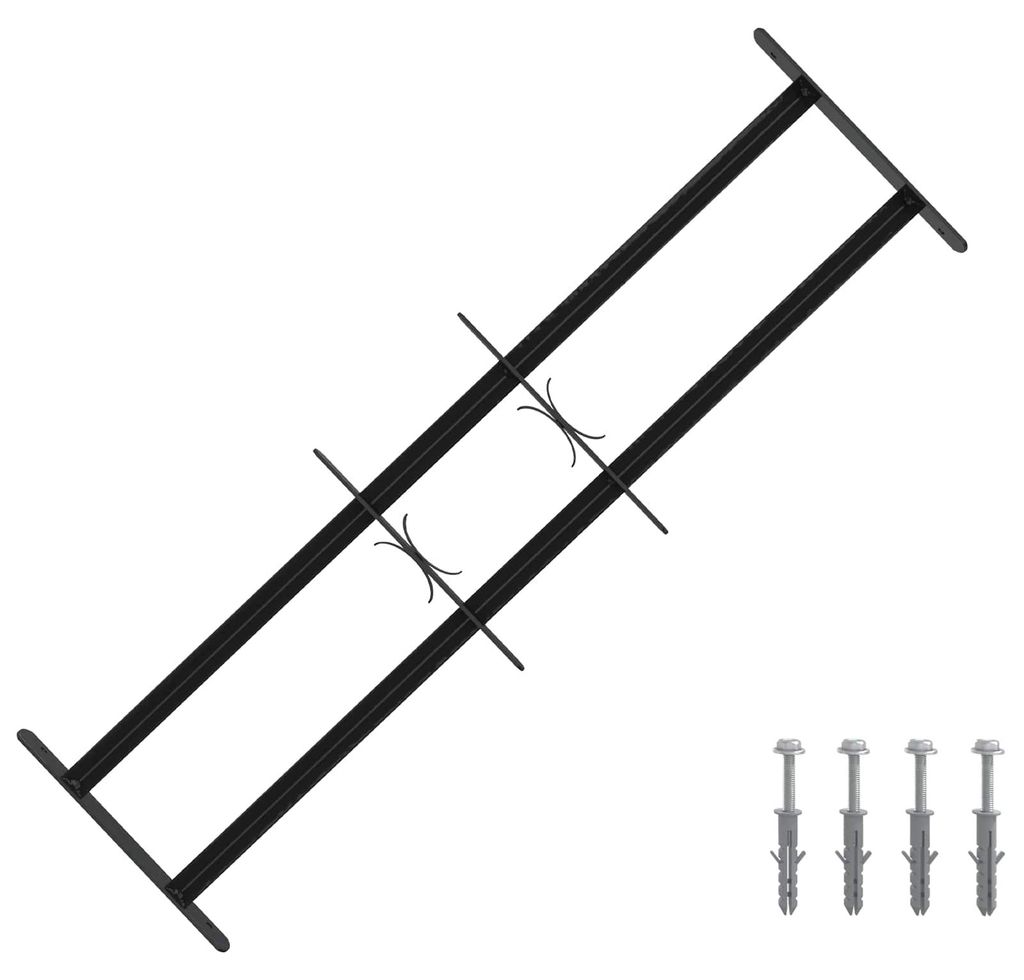 vidaXL Sicherheitsgitter für Fenster mit 2 Querstangen 3 pcs 63-114 cm