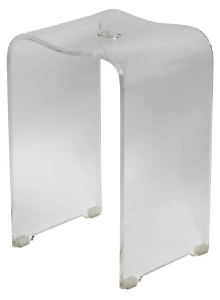 Tabouret de douche en plastique transparent robuste et facile à nettoyer