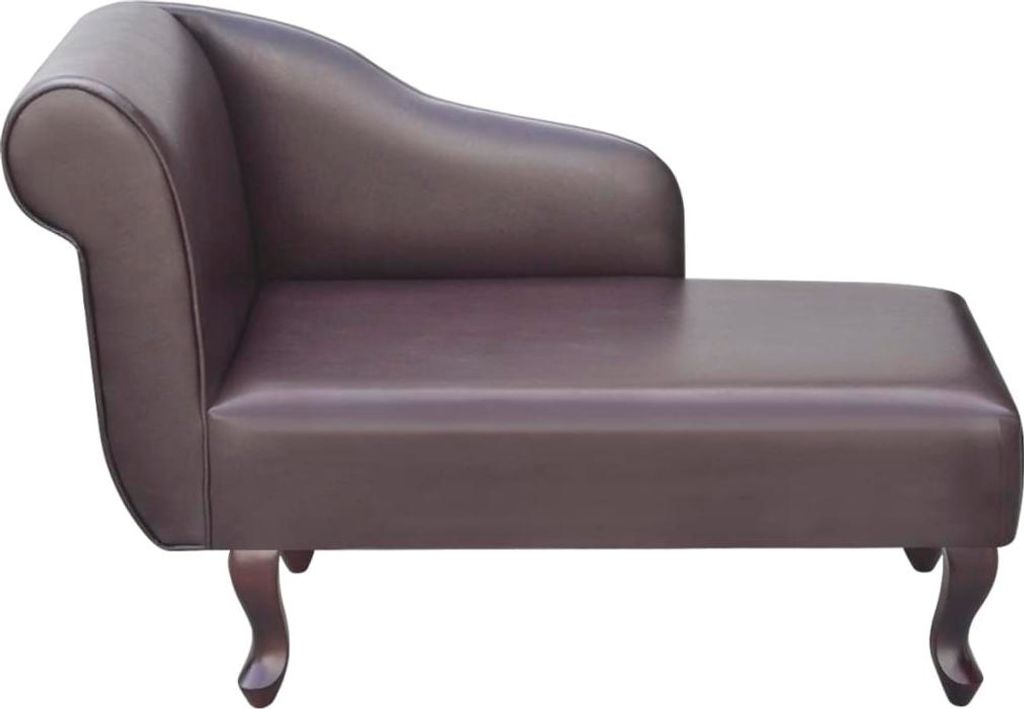 vidaXL Chaiselongue hnedá Imitácia kože Obrázok produktu 