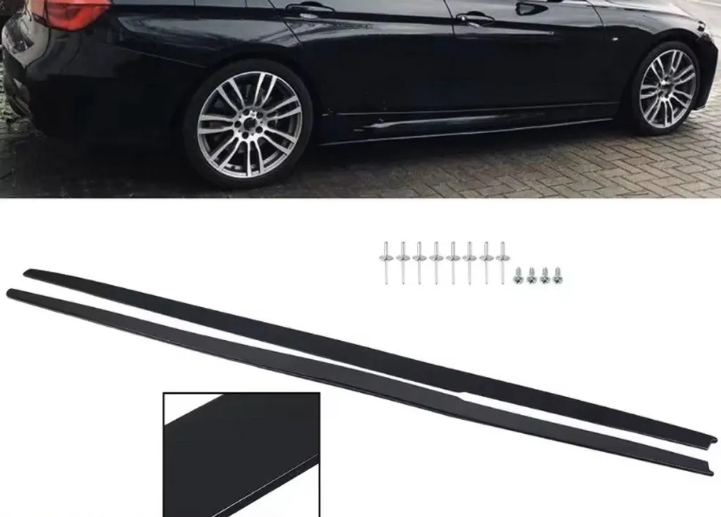 Spoiler d'aile et Splitter pour BMW Série 3 F30 2012-2018 Noir Brillant - 4