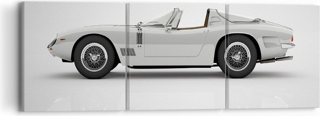 Bild auf Leinwand - Leinwandbild - 3 Teile - Sportlich Auto Vintage - 90x30cm - Wand Bild - Wanddeko - Wandbilder - Leinwanddruck - Bilder - Wandde...
