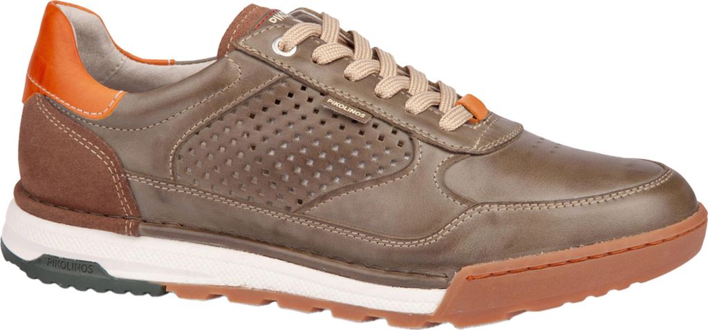Pikolinos Herren Sneaker aus Leder perforiert Memory Foam Innensohle Teide M3W, Größe:44 EU, Farbe:Grün