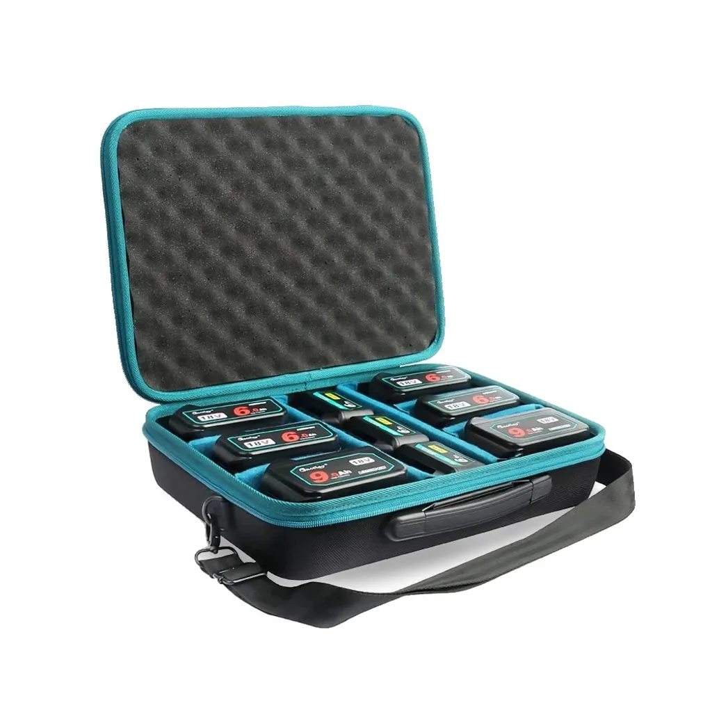 Boîte de stockage de batteries en tissu Oxford étanche avec séparateur