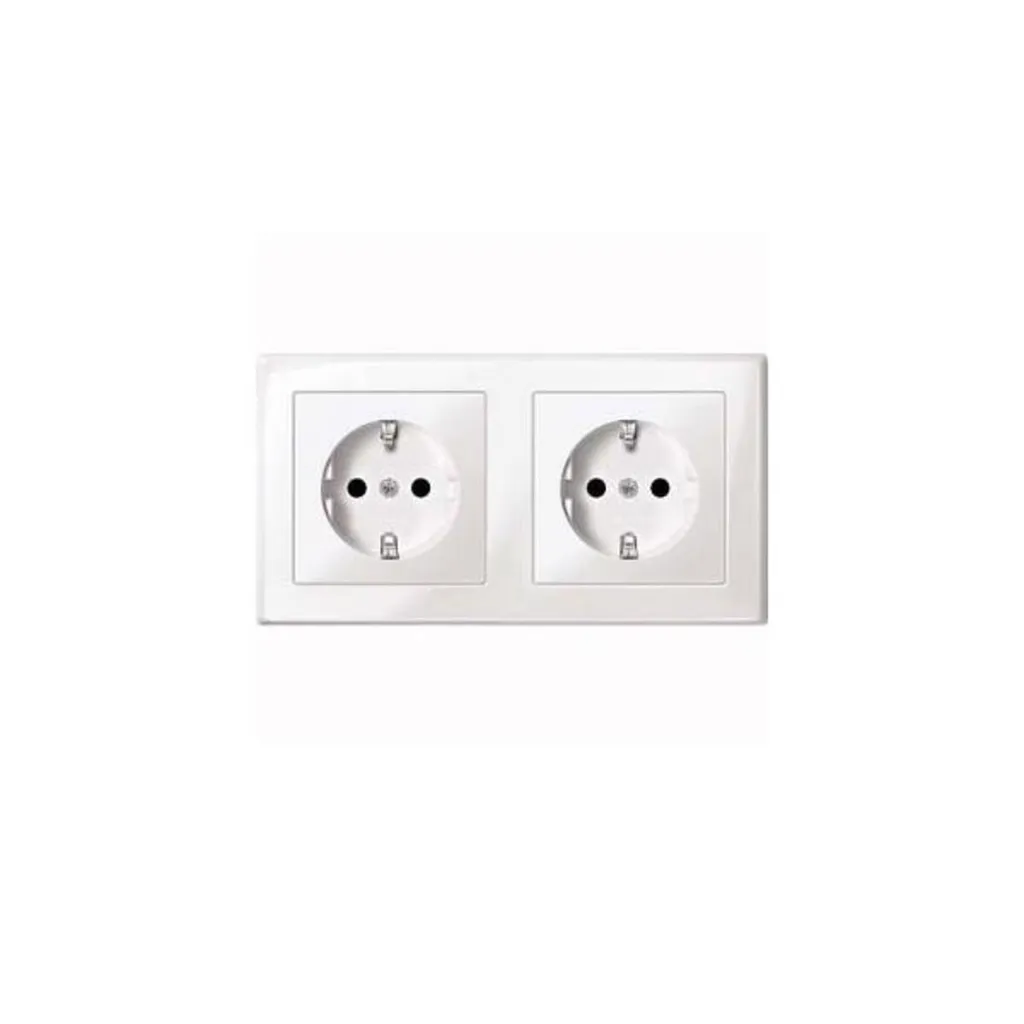 Prise CEE 7/3 Merten MEG2328-1419 - Design Blanc Polaire Haute Résistance