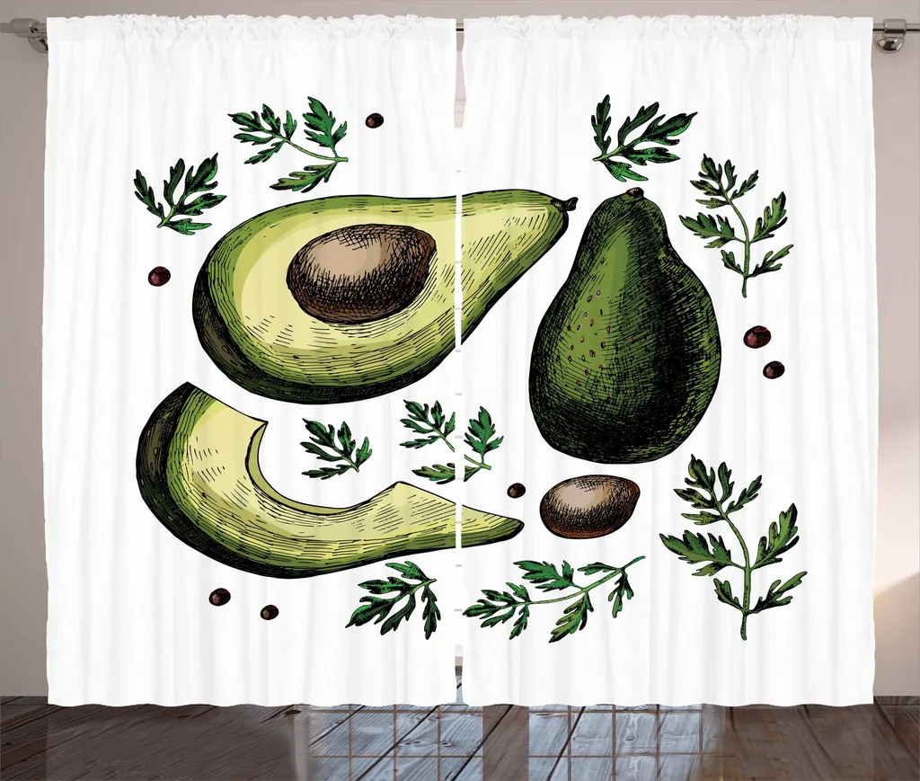 Tenda Avocado ABAKUHAUS 280x175 cm | Design Tropical Multicolore