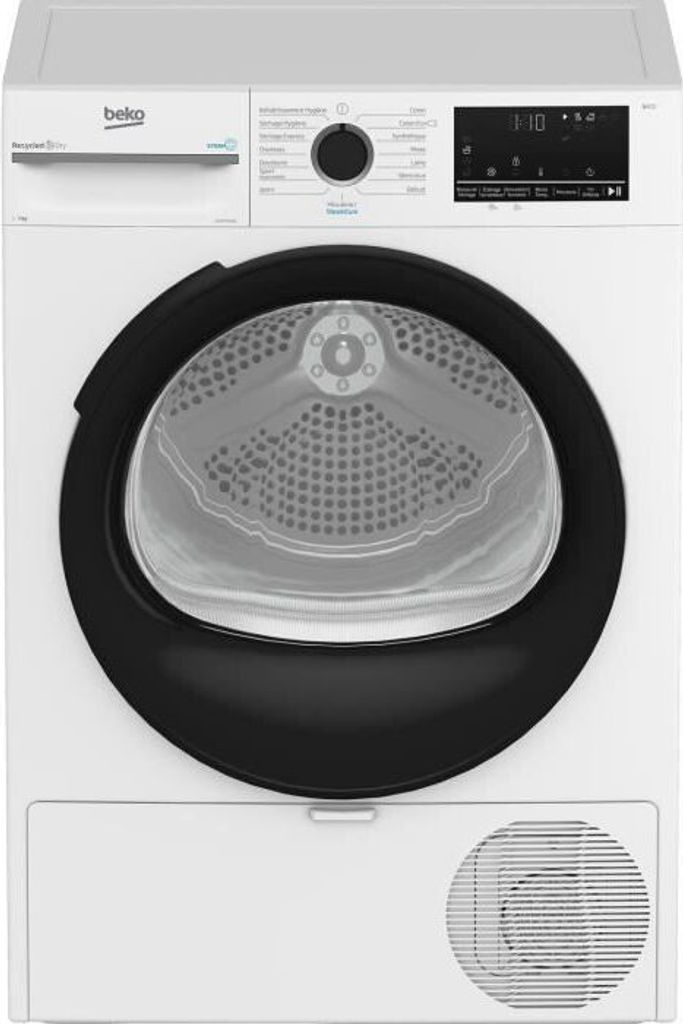 Beko D3H27493W, Freistehend, Frontlader, Wärmepumpe, Weiß, Produktbild 