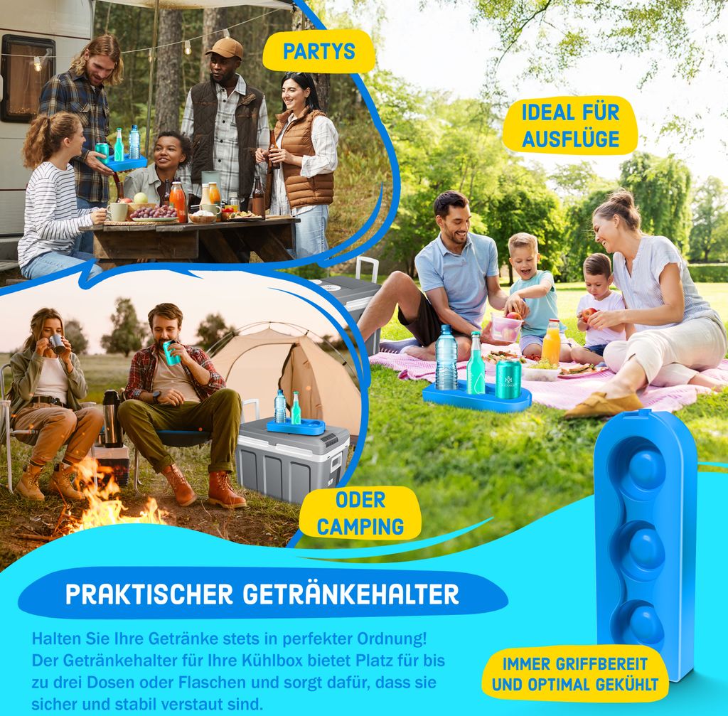 KESSER® Kühlbox 40L mit Rollen | zum Warmhalten und Kühlen Produktbild 8