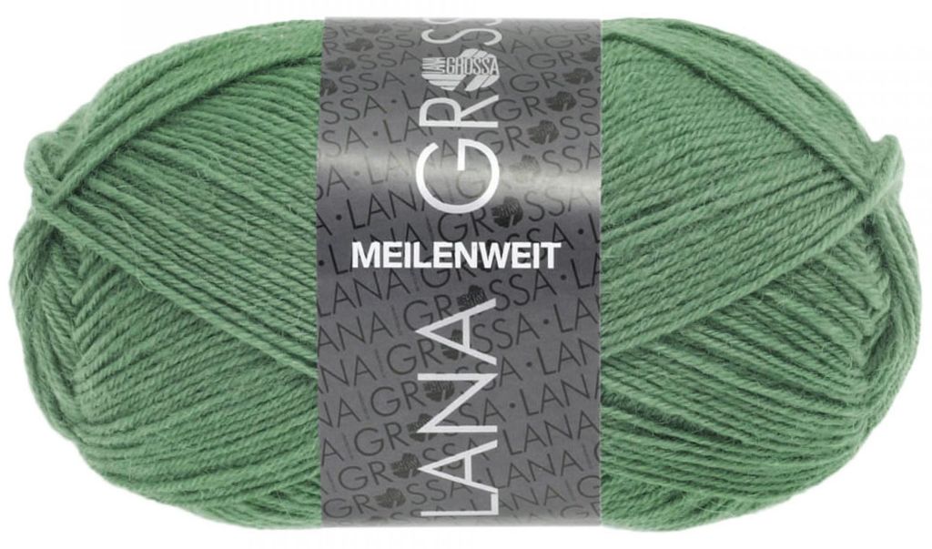 Lana Grossa - Meilenweit 4-fach 50g 1377 graugrün Produktbild 