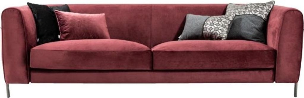 Elegantes 3-Sitzer Sofa aus Holz und Textil in neutraler Farbe