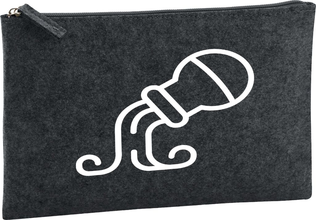 Huuraa Kulturbeutel Wassermann Sternzeichen Symbol 1 Liter Charcoal Filz Kosmetiktasche Geschenkidee