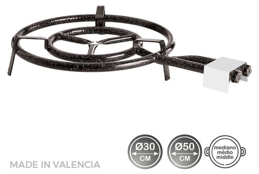 Brûleur Gaz Vaello 2 Feux ø50cm Double Foyer Puissant Pour Image du produit 
