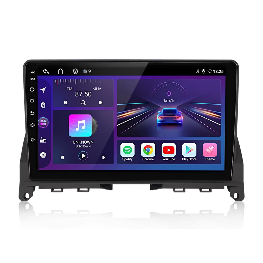 2+64G Carplay 9"Autoradio Android13 4kern android auto GPS NAVI Für Benz C Class 3 W204 S204 2006-2011 WIFI BT RDS DSP DAB+