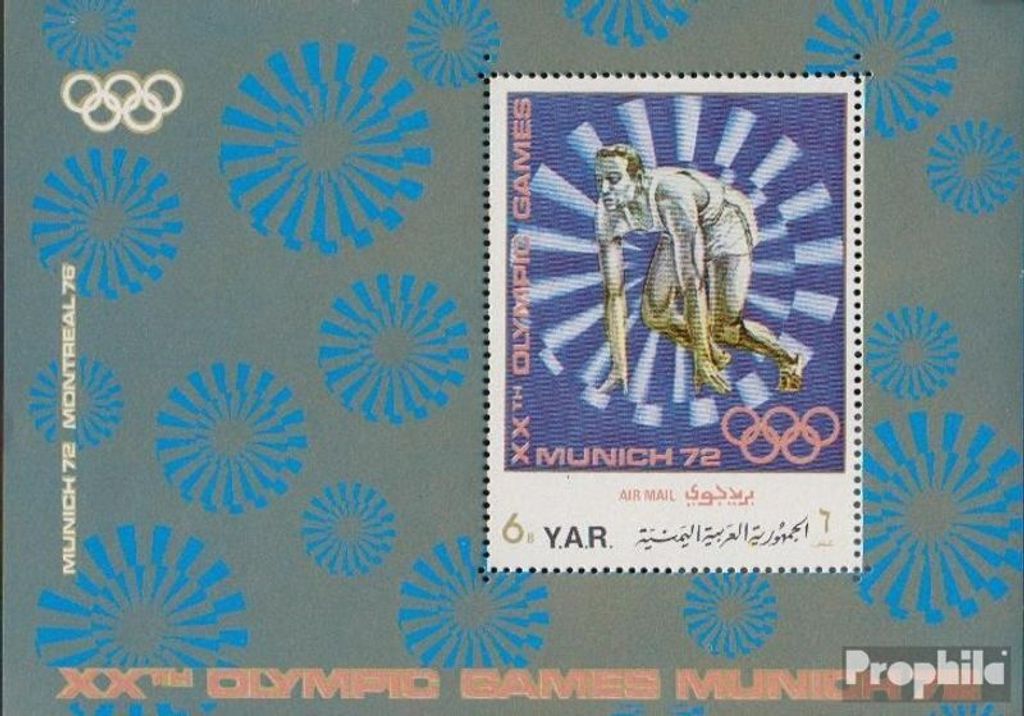 Briefmarken Nordjemen (Arabische Rep.) 1971 Mi Block175 (kompl.Ausg.) postfrisch Olympische Sommerspiele 72