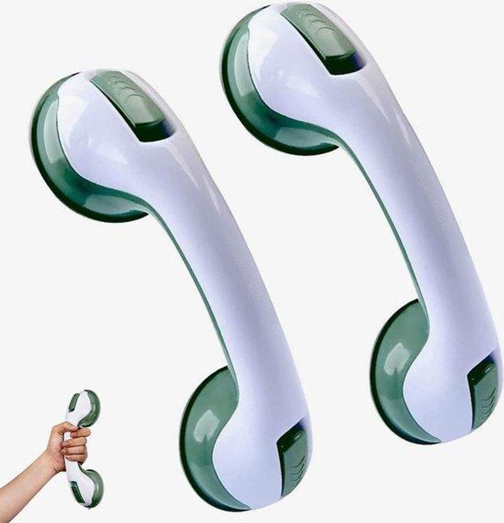 Seniorhandgriffe - Badezimmerhandgriff mit Saugnapp für Kinder und Senioren (grün) Handgriff mit Saugnapp