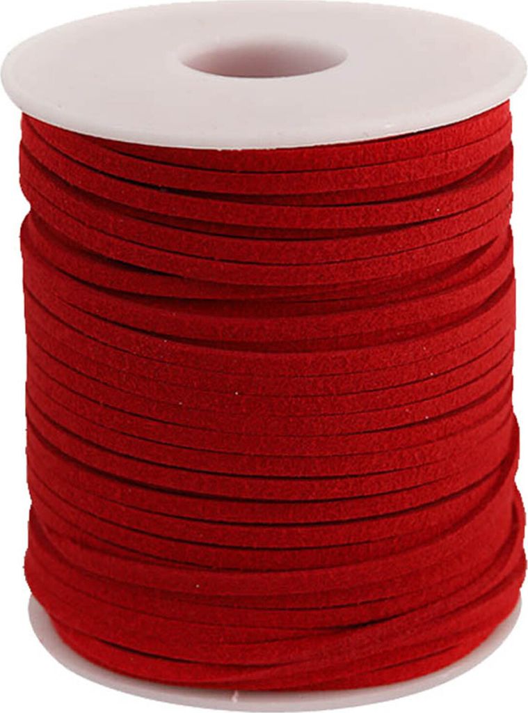 50-Yard Raffia Ribbon Weiche Wildleder Textur Feste Farbe Anti-Break Cuttable DIY schmal-Rot