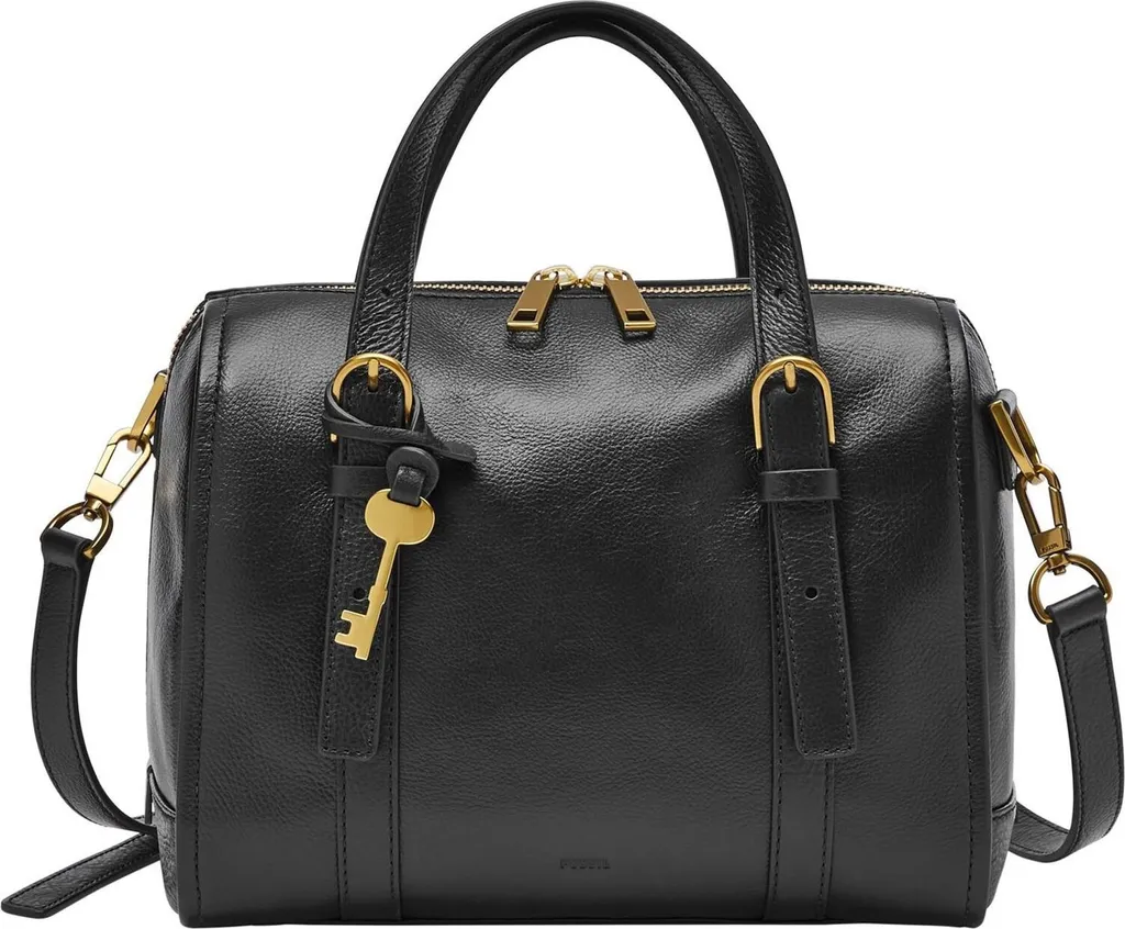 Sac Fossil Carlie Satchel noir idéal pour le travail et le quotidien