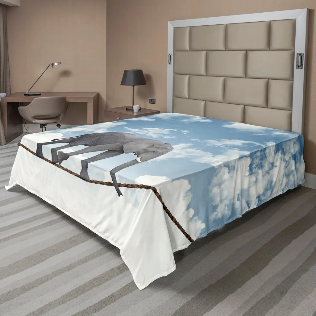 Drap de lit Éléphant doux 260x228cm contre la literie terne et rêche