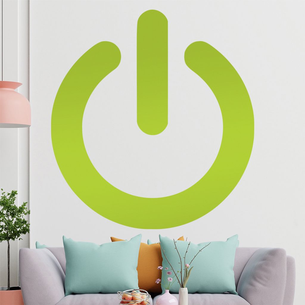KIWISTAR On Off Button - Knopf Ein Aus Schalter Wandtattoo in 6 Größen - Wandaufkleber Wall Sticker - Dekoration, Küche, Wohnzimmer, Schlafzimme...