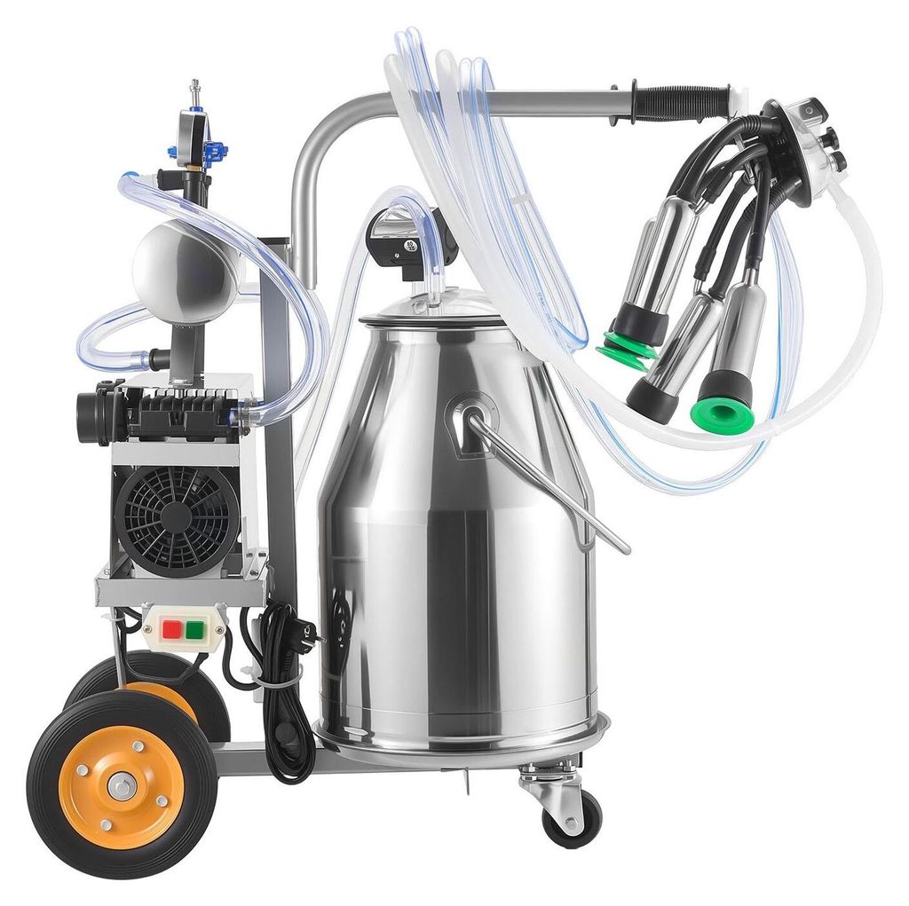 Electric Cow Milking Machine, 6.6 Gal / 25 L 304 Stainless Produktbild 