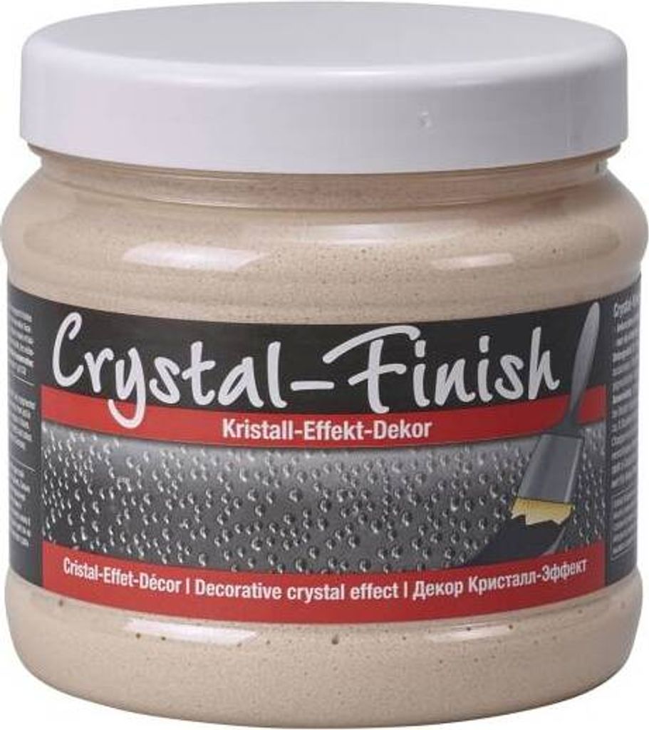 Dekorative Metallic Wandfarbe Crystal Finish CREME 750 ml für 4 m² für Innen lösemittelfrei