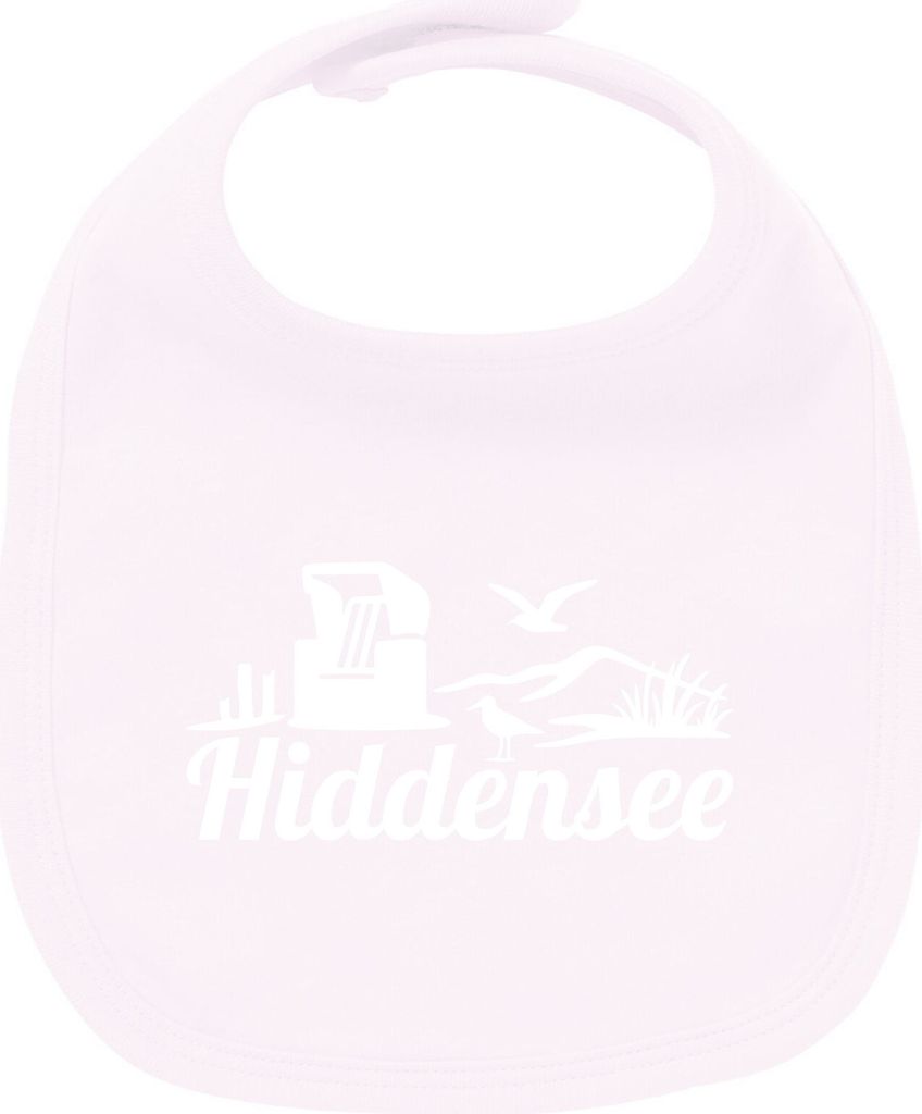 Huuraa Unisex Babylatz Hiddensee Strandmotiv Geschenk Babypink Baumwolle Hiddensee Mitbringsel