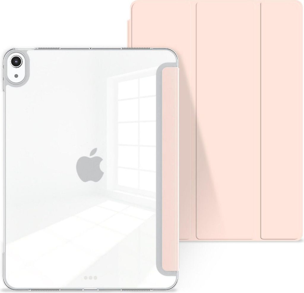 Smart Cover für Apple iPad Air 4 / 5 (2020)(2022) 10.9 Zoll Tablet Hülle Cover Schutzhülle Tasche Stand Hülle Tasche Etui Rosa-Transparent