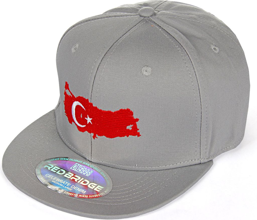 Red Bridge Uni Türkei Cap Snapback Bestickt Hellgrau One Size