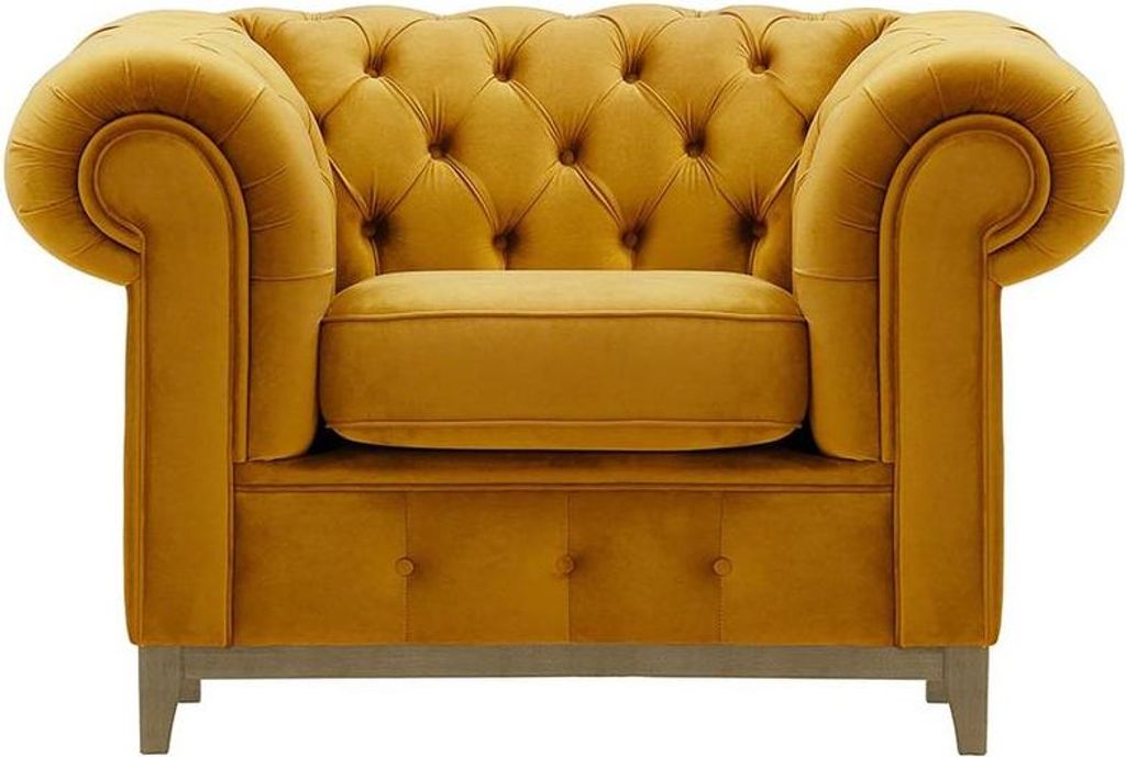 Sessel Chesterfield Grand-Velluto 8-oak wax black
