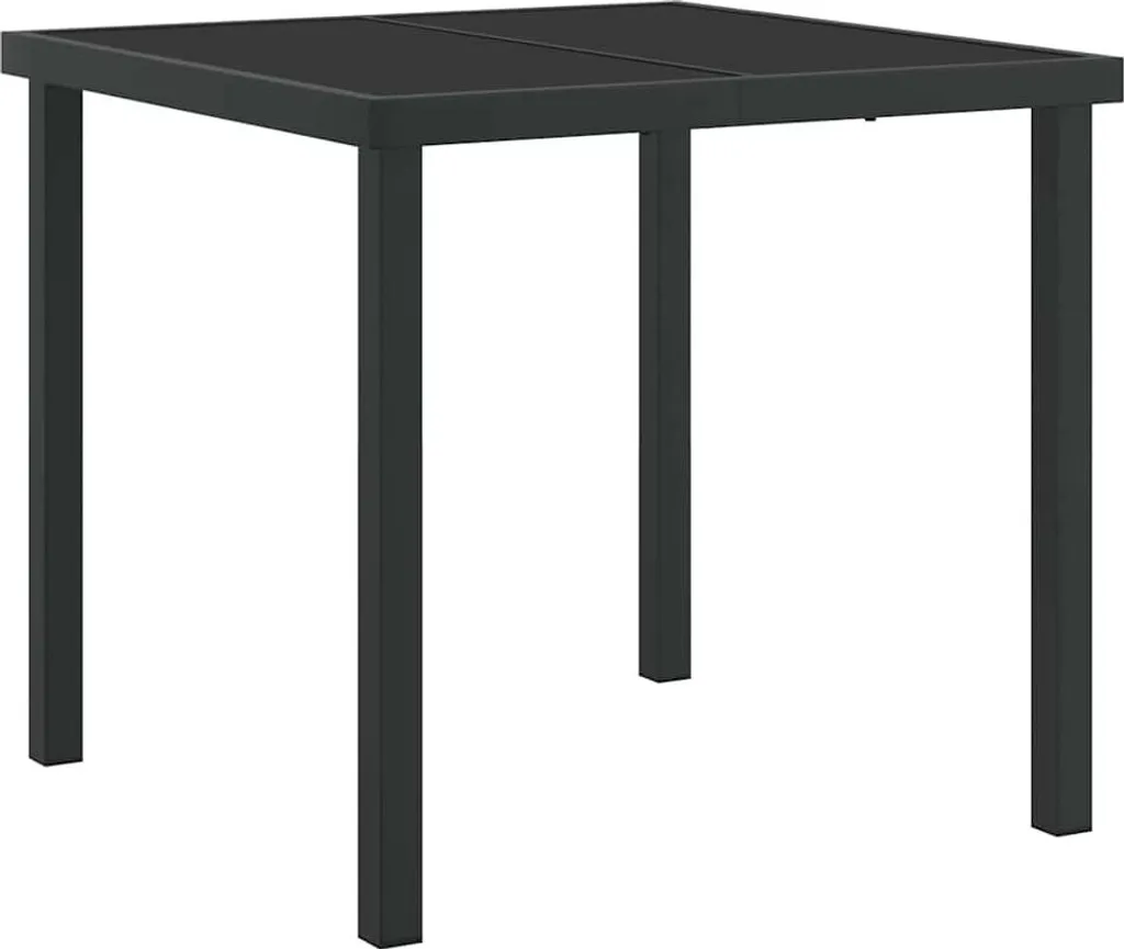 Tavolo Giardino Nero 80x80 Teak Massiccio vidaXL | Arredo Esterni