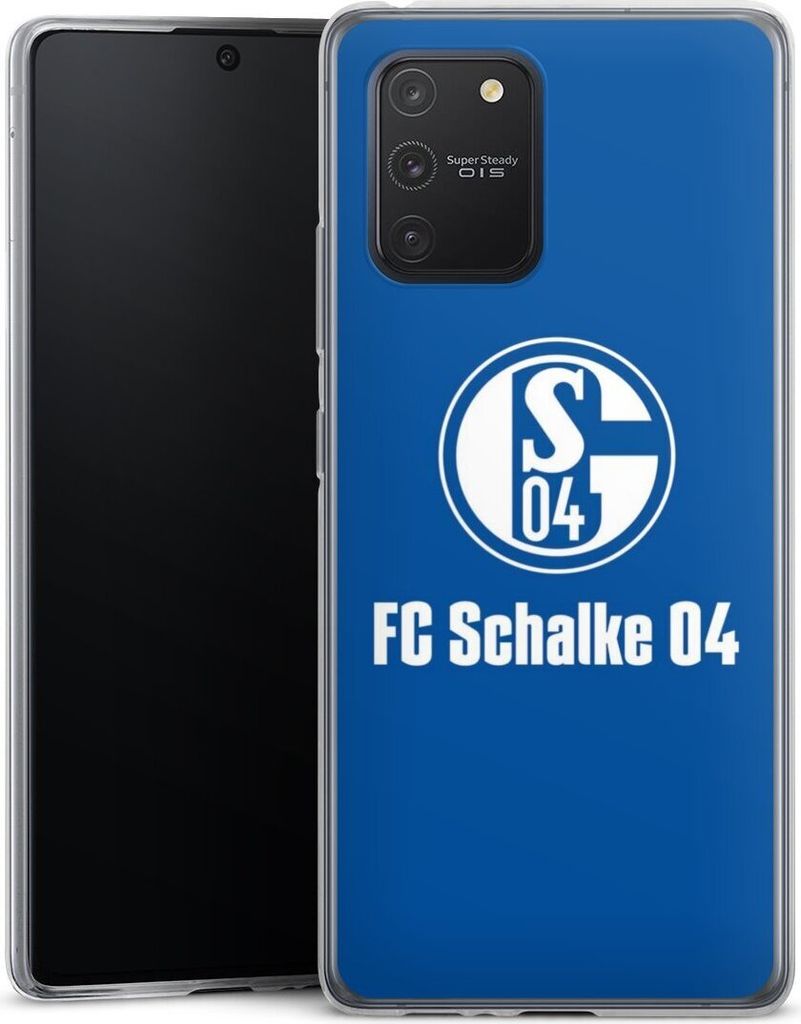 DeinDesign Slim Hülle für Samsung Galaxy S10 Lite Silikon Case Ultra Dünn Handyhülle FC Schalke 04 Logo Offizielles Lizenzprodukt