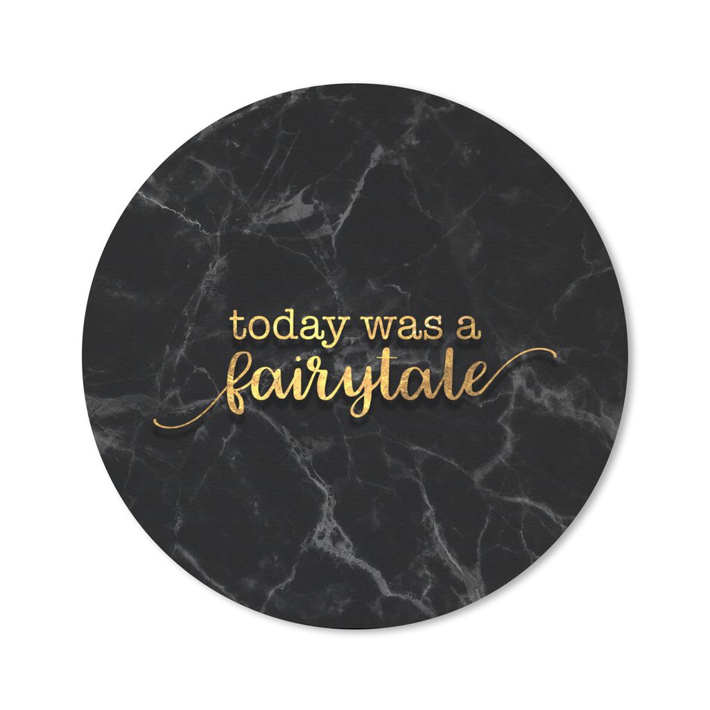MuchoWow Mauspad Mousepad Zitate - Sprichwörter - Gold - Marmor 30x30 cm - Mousepads - Maus Mat - Pad - Mausunterlage - Tischunterlage - Schreib...