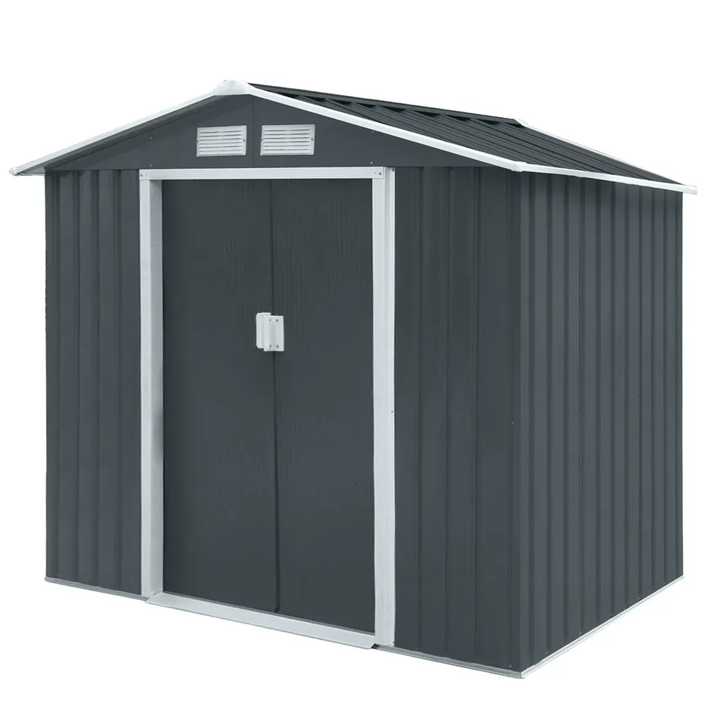 Abri de jardin pour stockage outillage HATTORO S100 XL métal gris foncé