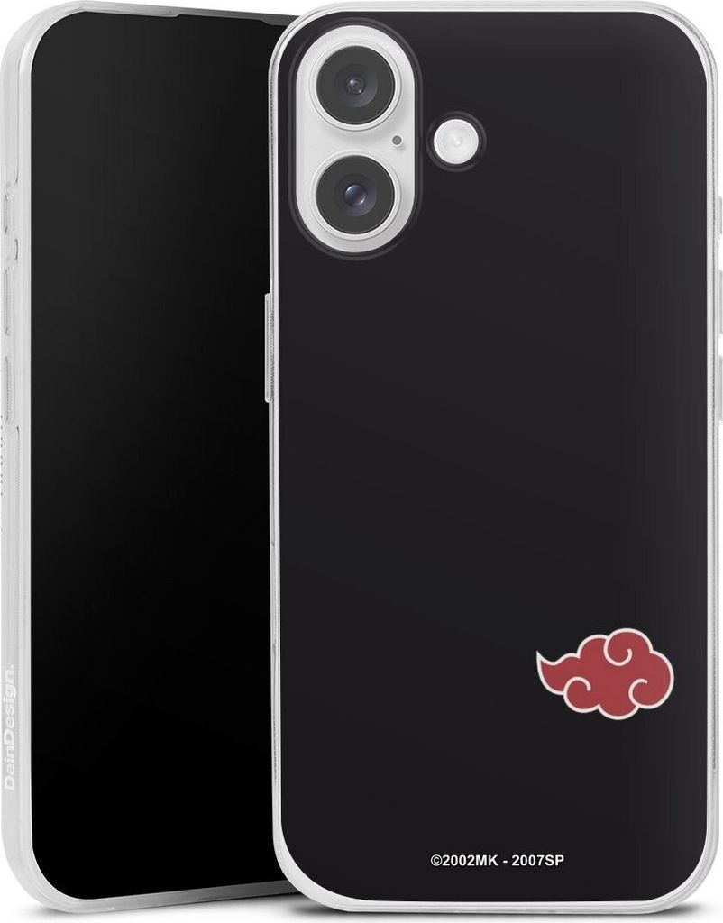 DeinDesign Slim Hülle für Apple iPhone 16 Silikon Case Ultra Dünn Handyhülle Naruto Shippuden Offizielles Lizenzprodukt Akatsuki