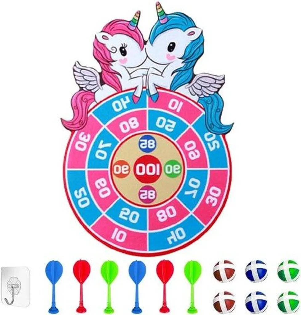 Jeu de fléchettes licorne sécurisé pour enfant sans risque pour les murs