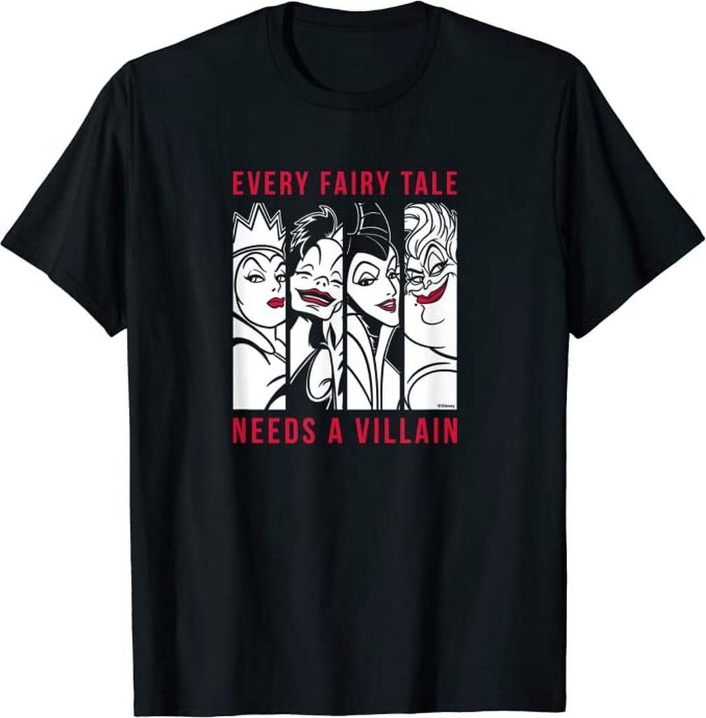 Disney - "Every Fairy Tale Needs A Villain" T-Shirt für Herren BI1664 (M) (Schwarz)