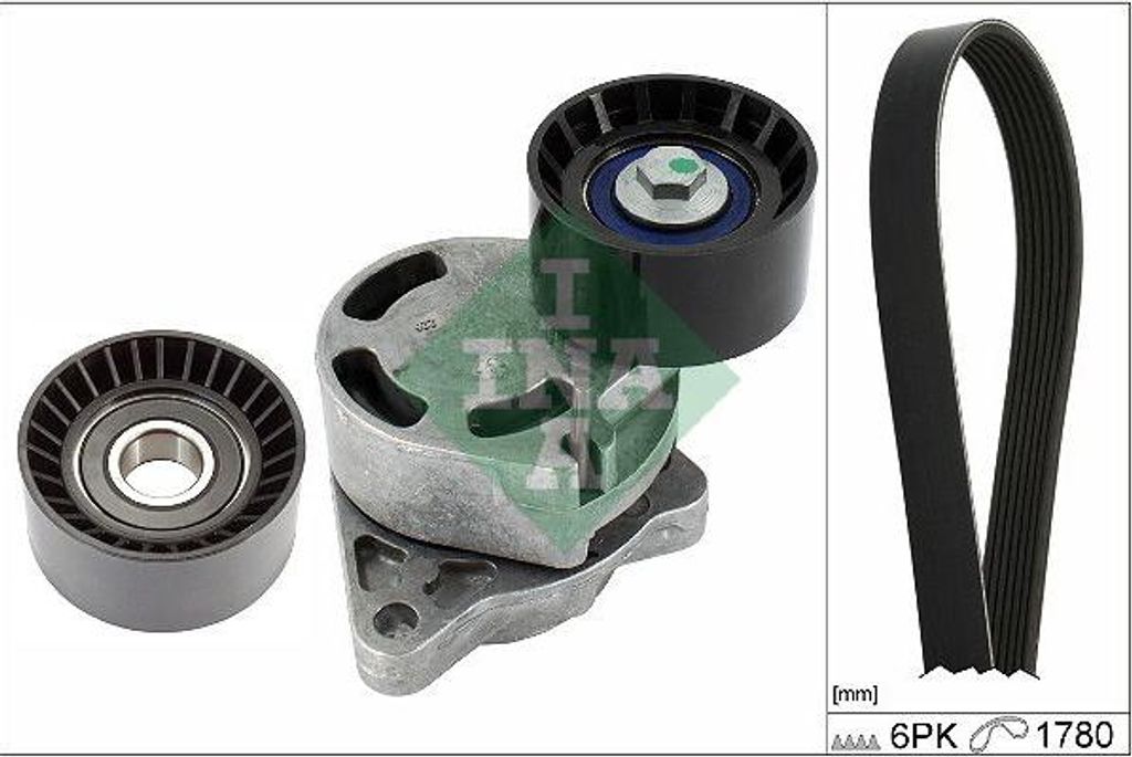 INA 529 0137 10 Keilrippenriemensatz OE 7700071404 kompatibel mit Vel Satis, Laguna, Espace, Avantime