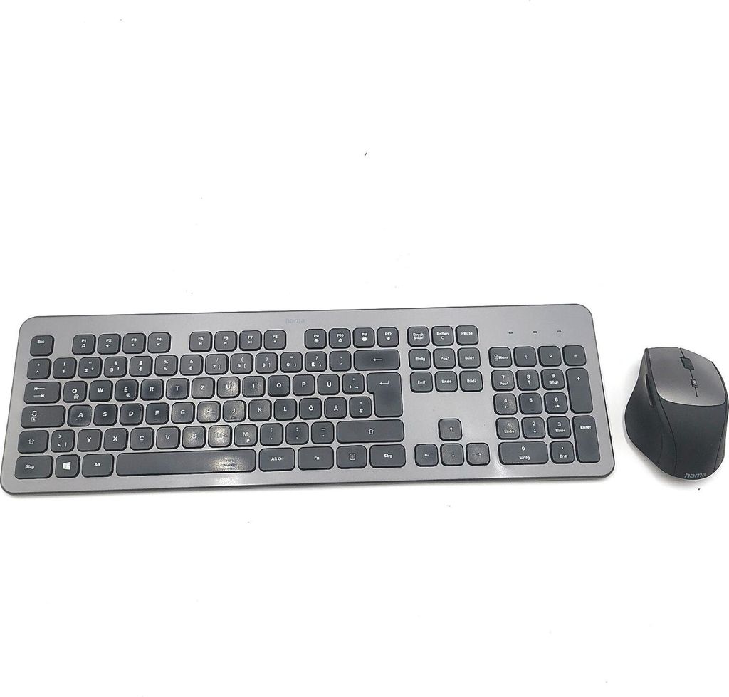 HAMA Tastiera KC-700 Cablata USB – Layout Tedesco QWERTZ – Tasti Piatti A Forbice – Cavo 180 Cm (Antracite/Nero)