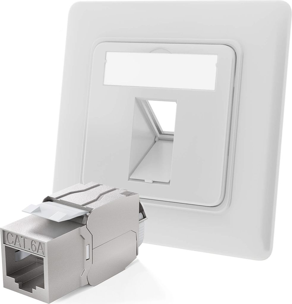 5x CAT 6A Aufputz Netzwerkdosen - Geschirmte RJ45 Dosen Für 10 Gbit/s, Weiß