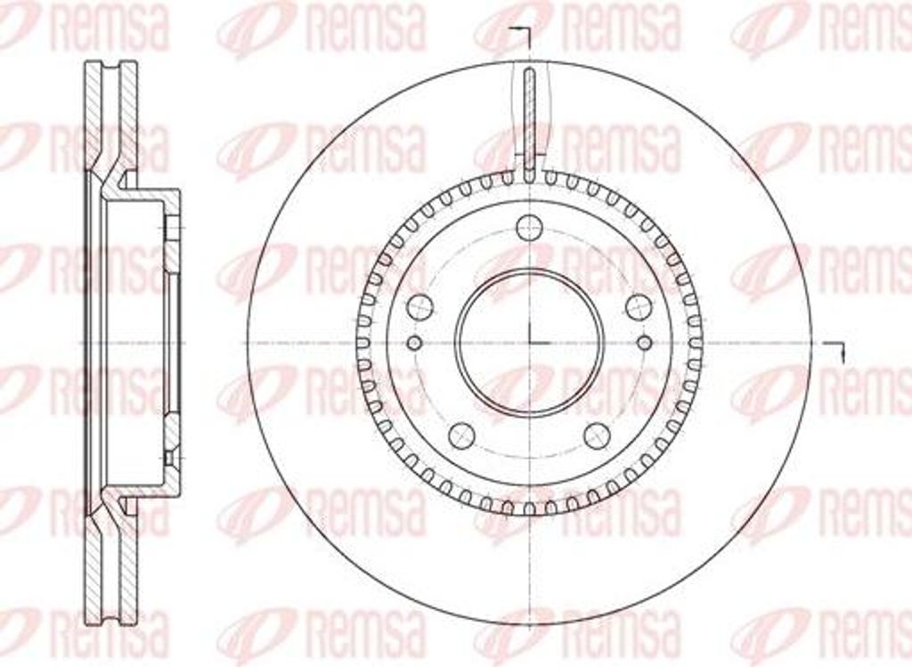 REMSA 6663.10 Bremsscheibe OE 517122E300 kompatibel mit Coupe, Getz, i30, iX20, Sonata, Tiburon, Tucson, Carens, Ceed, Magentis, Proceed, Sportage,...