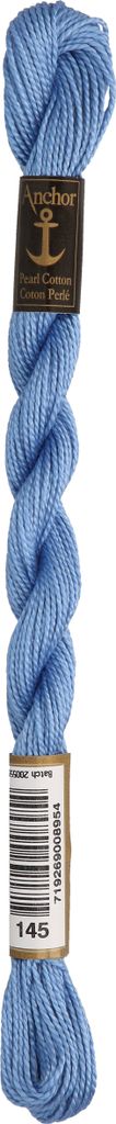 Anchor Perlgarn Stärke 5 4585000-00145 hellblau Stickgarn, 100 % Baumwolle, 5g Strängchen