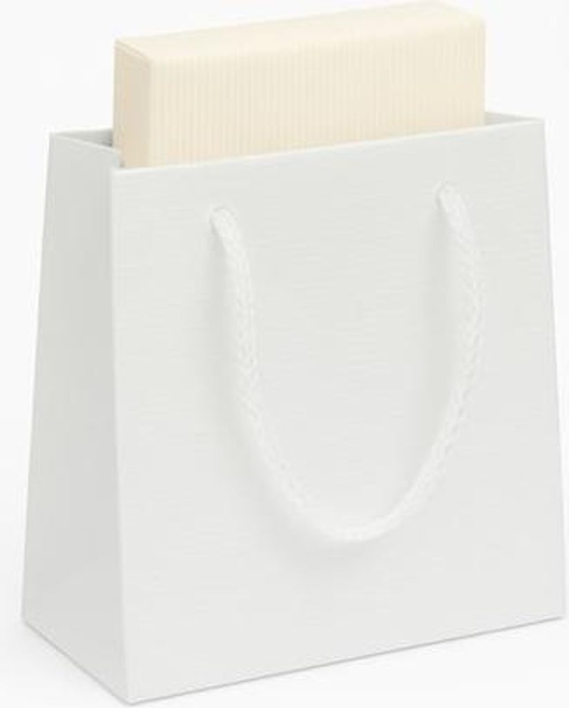 Torba matowa ozdobna 150x60x150 Biała Prążek Zdjęcie produktu 