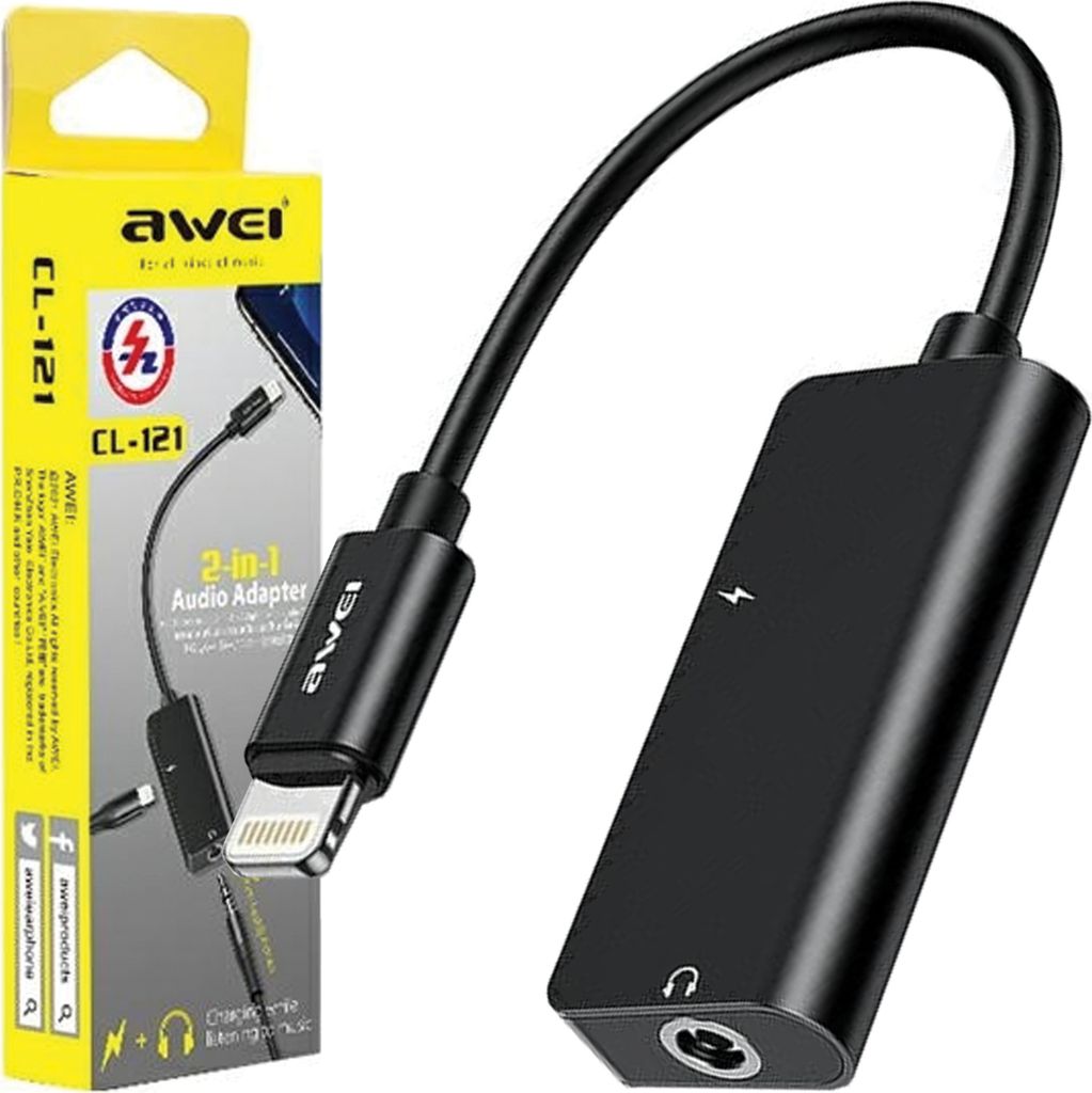 Awei Adaptér Cl-121 Lightning-Lightning/Jack 3.5 2V1 Obrázok produktu 