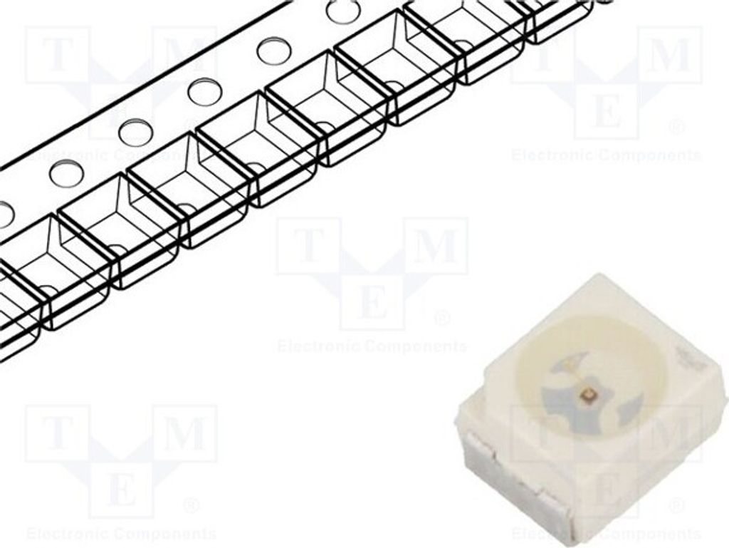 5x LED 380÷760mlm Mini PLCC2,2014 SMD 120° beteinfarben 20mA LA T676-R1S2-24 LED-